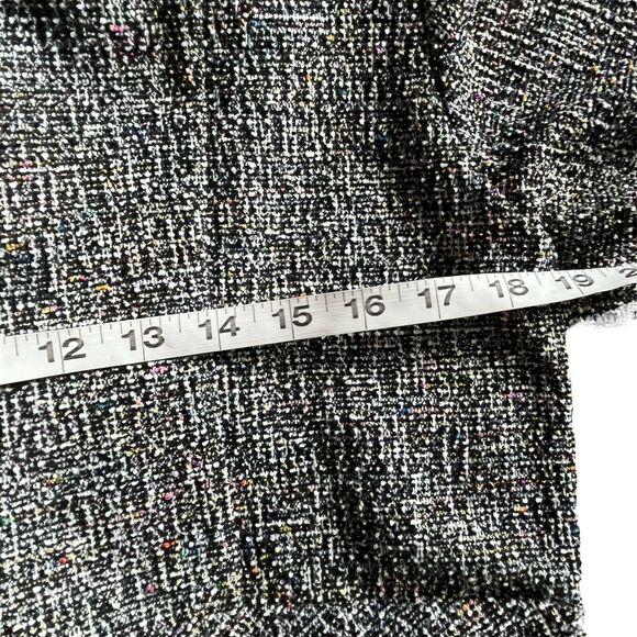 Lior Peplum Jacket Womens Black White Cassie Rainbow Tweed 3/4 Sleeve Size L NWT - Picture 8 of 16